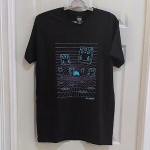 Hanes Perfect Tee Men's Black Short Sleeve Strymon Pedals in Space Tee Size Lg